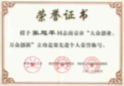“大眾創(chuàng)業(yè)、萬眾創(chuàng)新”立功競賽先進個人